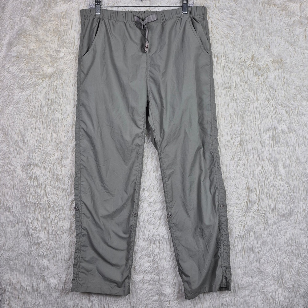 Gramicci Womens Nylon Roll Up Hiking Pants Gray Sage Size Large Outdoor